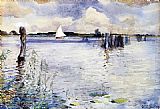 Sir Alfred James Munnings Barton Broad painting
